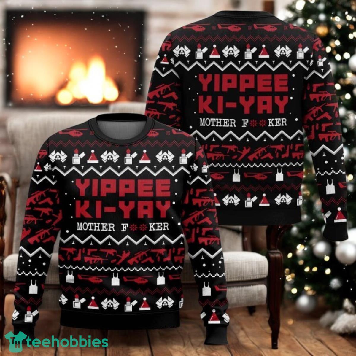Yippee Ki Yay Die Hard Ugly Christmas Sweater Funny Action Movie Holiday Sweater Festive Sweater